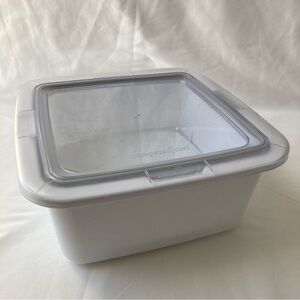 Pampered Chef 2.5 QT Cool and Serve Bowl w Freezer Pack Picnic Kitchenware White